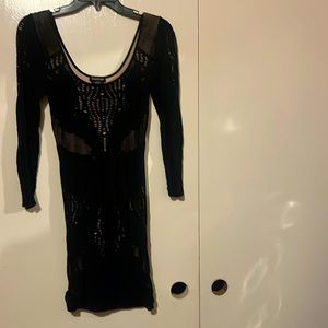Black bodycon bebe mini dress
